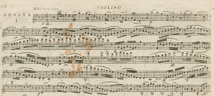 Early copy of Sonata 1
