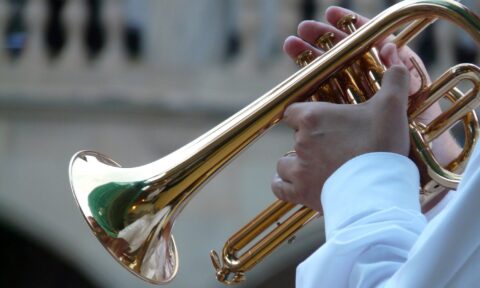 trumpet header